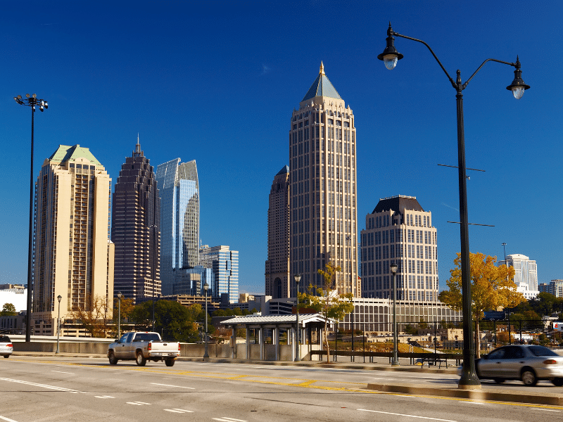 A city Skyline.