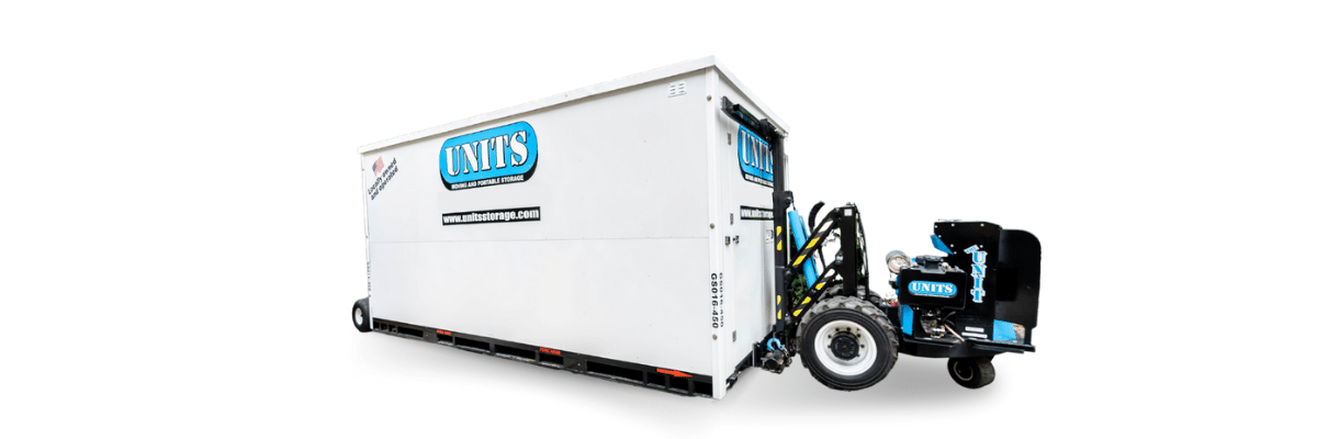 UNITS portable storage container delivered by ROBO-UNIT versus Pack-Rat