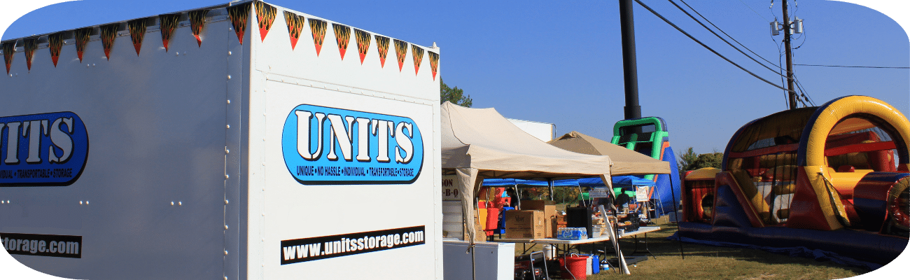 UNITS Moving and Portable Storage container used for Gyms and Fitness Centers.