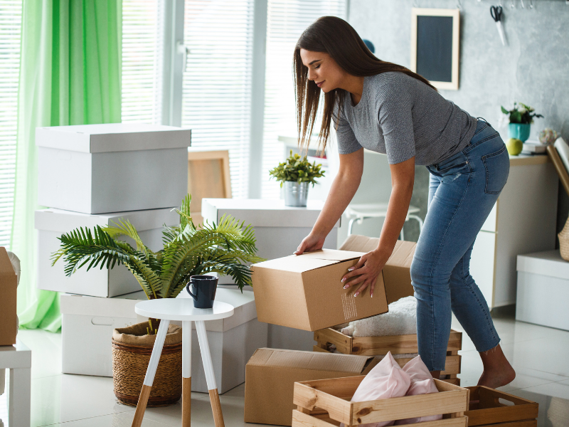 woman Organizing her Moving Essentials