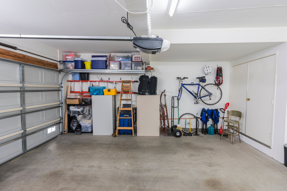 Clean and organized garage.