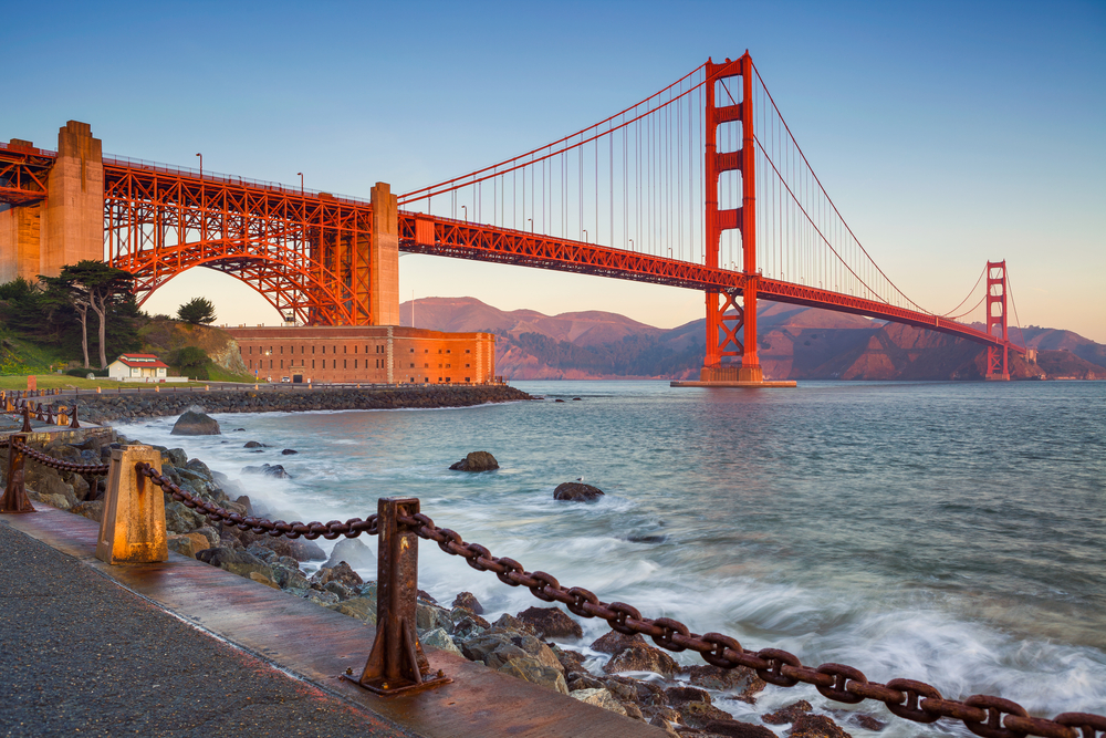 Golden Gate bridge in San Francisco.