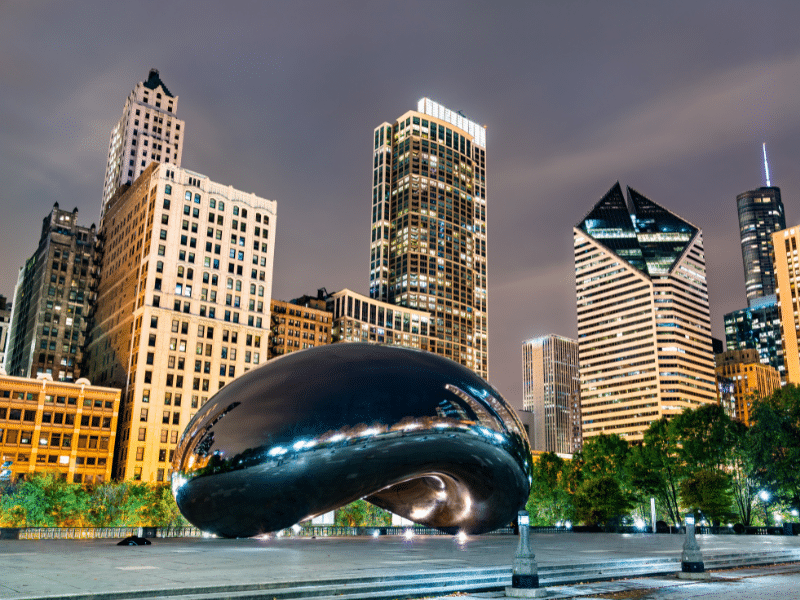 The Bean art piece in Chicago.