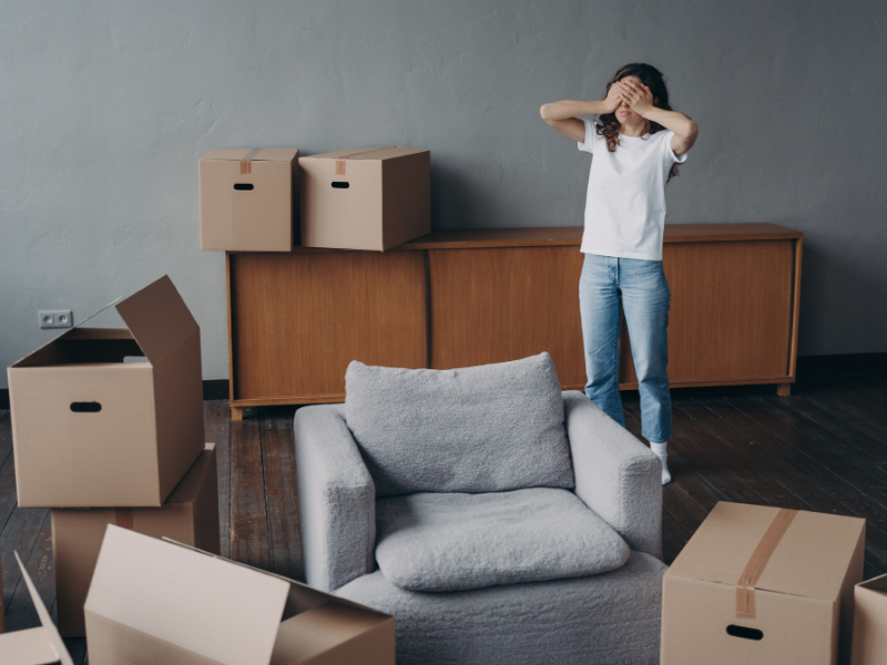 a woman experiencing Moving Stress