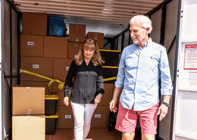 Take your time. Old couple moving into their UNIT in Huntsville Alabama