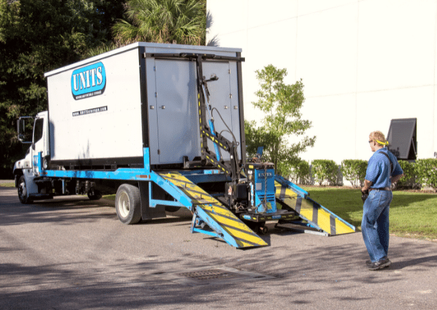 The robo moving a container in Huntsville Alabama