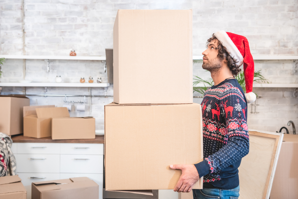 Moving During the Holidays. Guy moving boxes in las vegas nevada for UNITS.