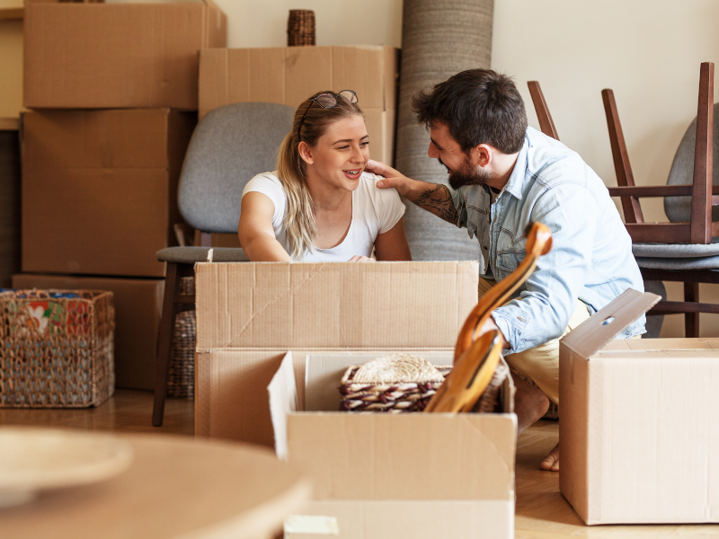 couple in the middle of a move