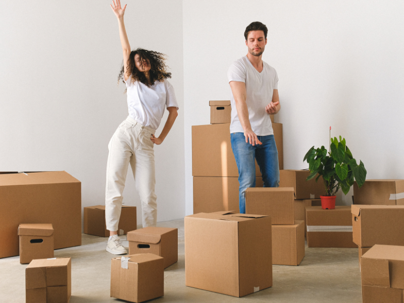 couple who is in the middle of their Summer Move