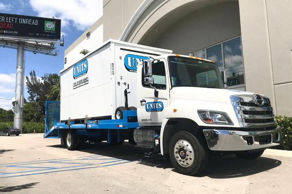 Portable Storage Container and Delivery Truck