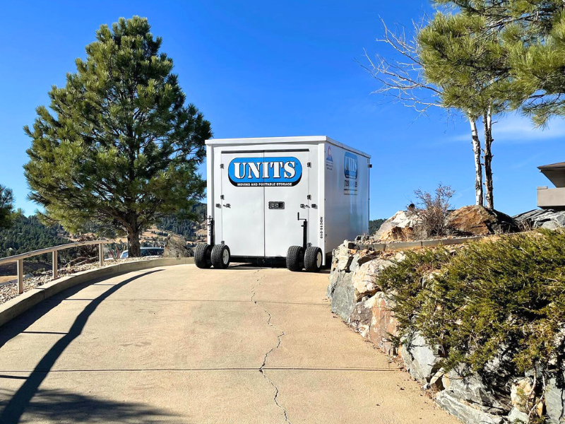 Units of North Denver container sitting outside