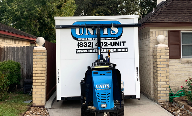 Units of North Houston fitting storage container in tight space