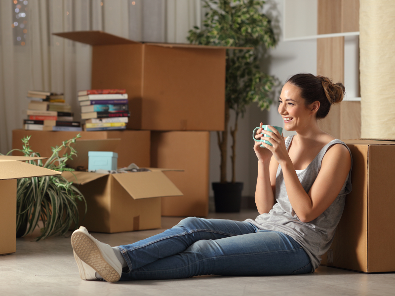 a woman managing her Mental Health during a move