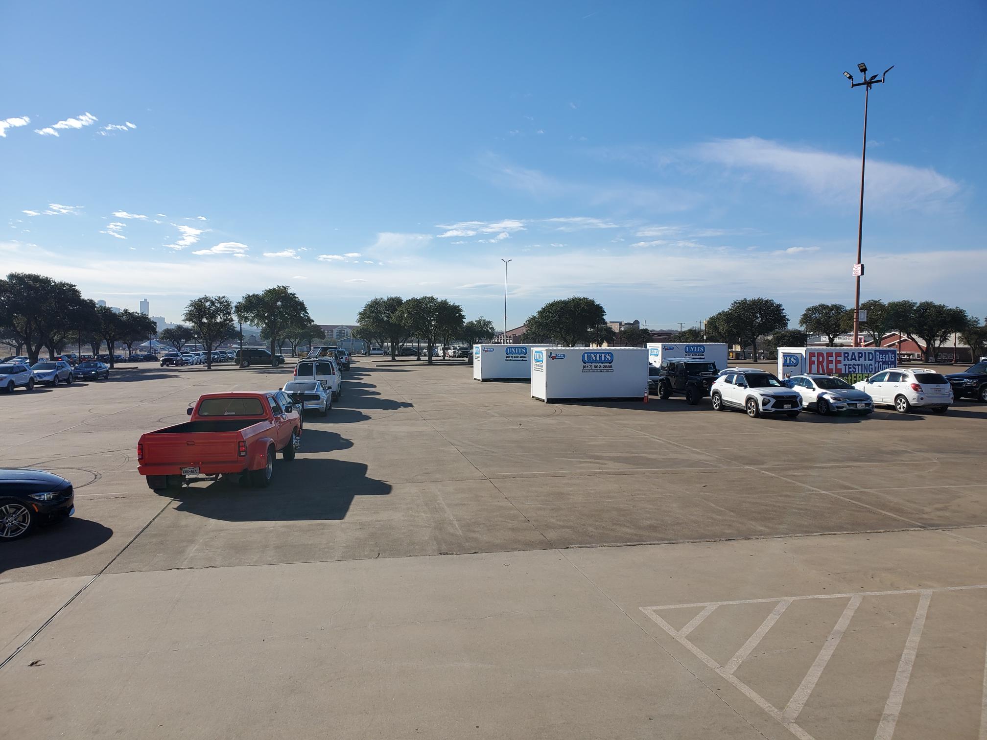 Units of Northwest Dallas Fort Worth portable storage containers for covid-19 testing