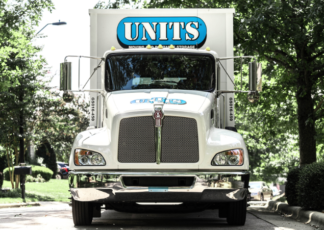 UNITS Moving and Portable Storage of Phoenix truck driving through a neighborhood.