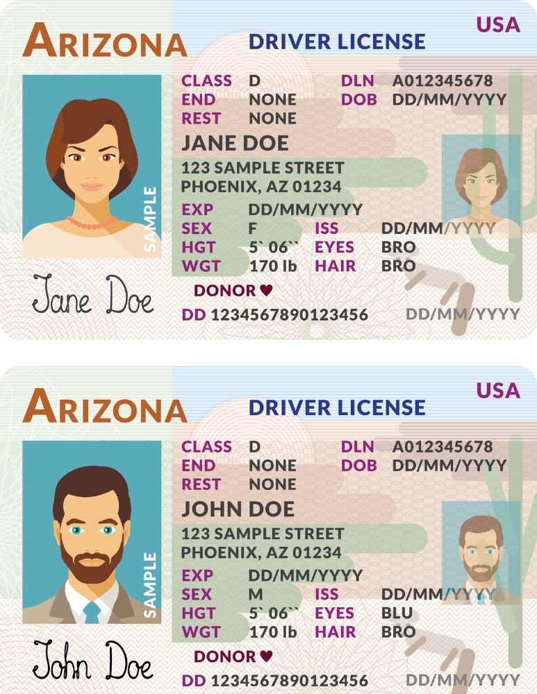 Arizona drivers licenses.