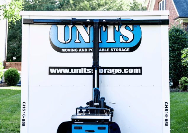 UNITS Moving and Portable Storage of Phoenix container in front of a house about to be moved.