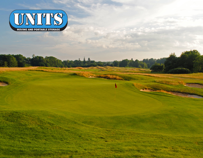 picture of a golf course with UNITS logo