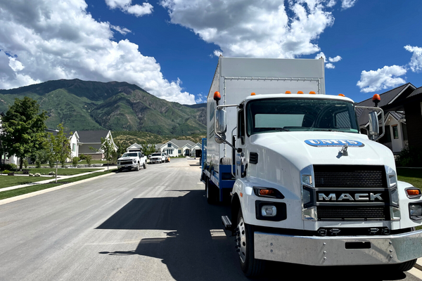 Units Of Utah truck driving on the road.