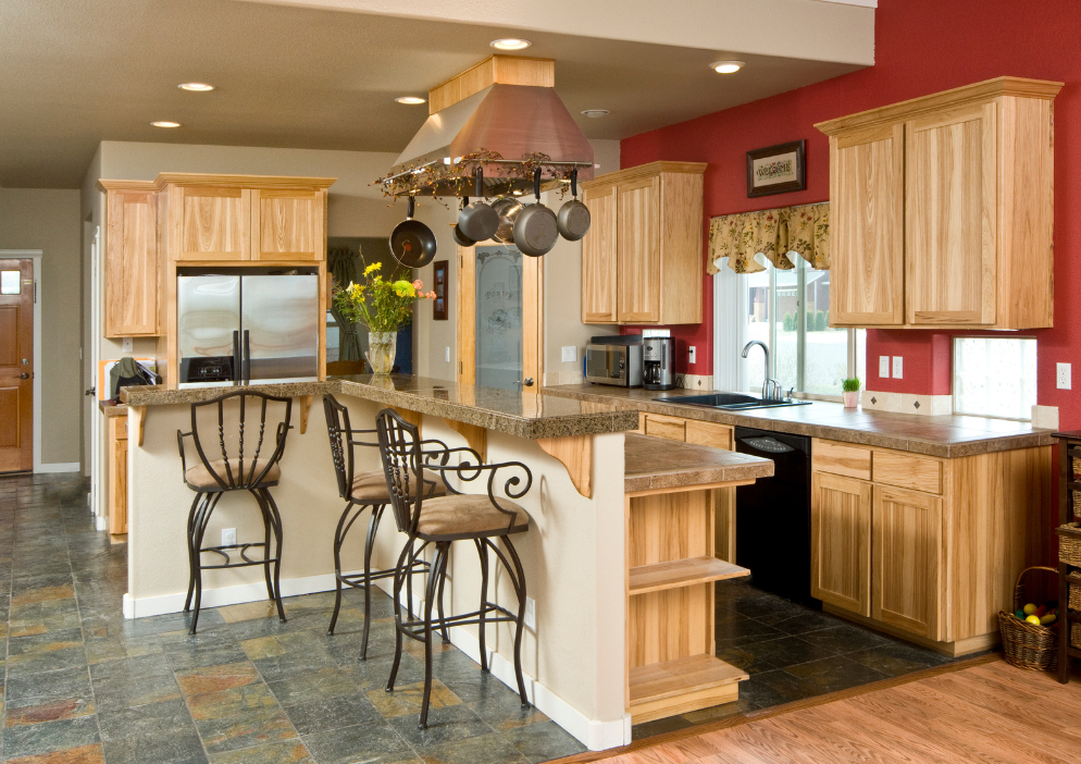 Kitchen that is clean and organized.